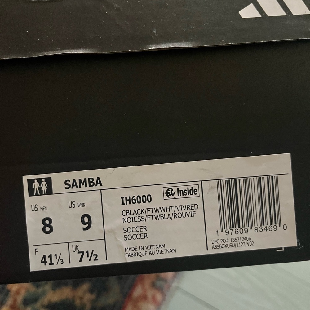 Adidas Sambas Women’s 9 / Men’s 8 - Picture 4 of 4